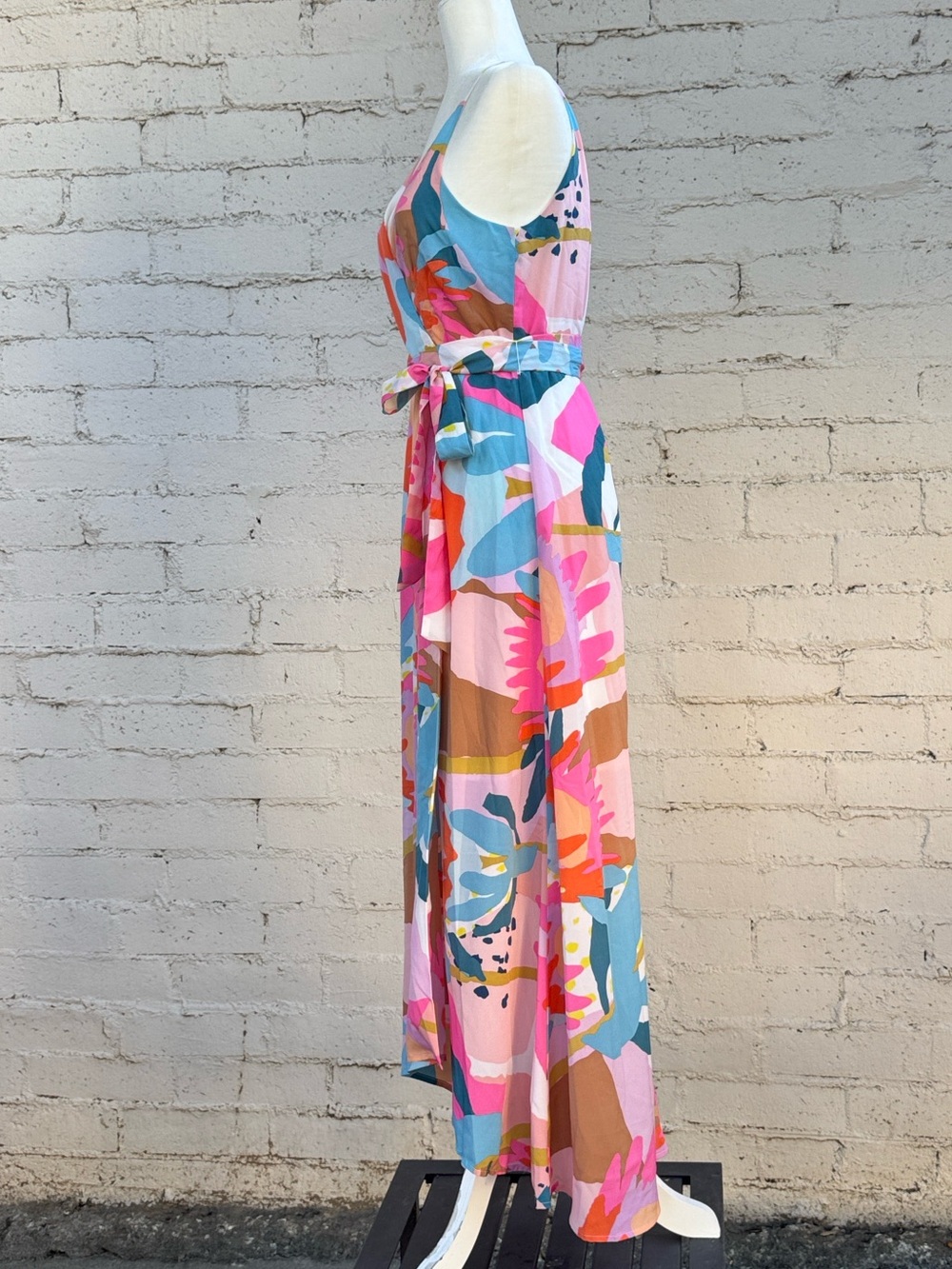 Anthropologie Hutch Leah Wrap Maxi Dress Abstract Floral Size M - Picture 8 of 11